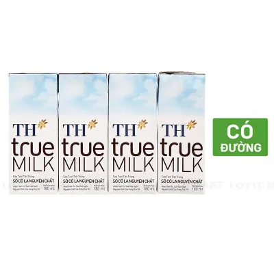 Lốc 4 Hộp Sữa Tươi Tiệt Trùng TH true MILK Hương Socola 180ml