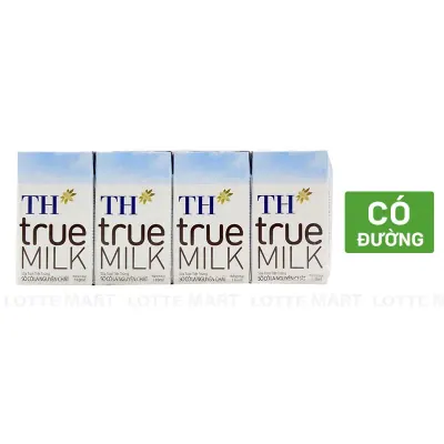 Lốc 4 Hộp Sữa Tươi Tiệt Trùng TH true MILK Hương Socola 110ml