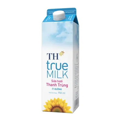 Sữa Tươi Thanh Trùng TH true MILK Ít Đường Hộp 950ml