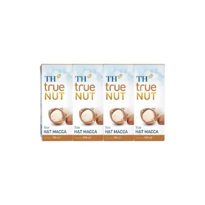 Lốc 4 Hộp Sữa Hạt Macca TH True Nut 180ml