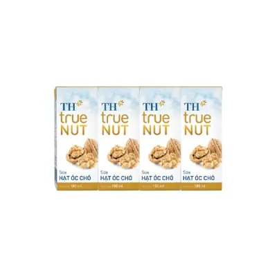 Lốc 4 Hộp Sữa Hạt Óc Chó TH True Nut 180ml