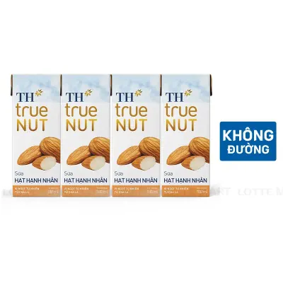 Lốc 4 Hộp Sữa Hạt Hạnh Nhân TH True Nut 180ml