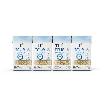 Lốc 4 Hộp Sữa Dinh Dưỡng TH True Formula 110ml (Dành Cho Trẻ 1-2 Tuổi)