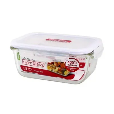 Hộp Thủy Tinh Chữ Nhật 2 Ngăn LocknLock G429D – 700ml