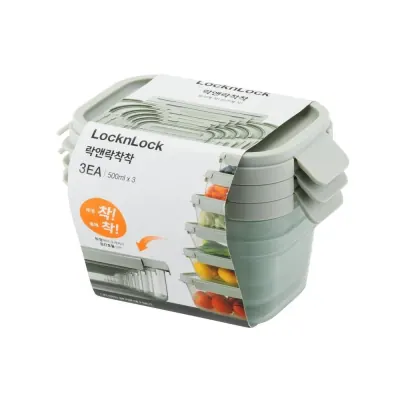 Bộ Hộp Nhựa PP LocknLock – LTN320S3 – 500ml 3 Cái