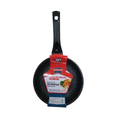 Chảo Không Dính Vân Đá Sunhouse SBD18 -18cm