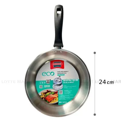 Chảo Đáy Từ Sunhouse Inox Impact Eco IN24M3 Size 24cm