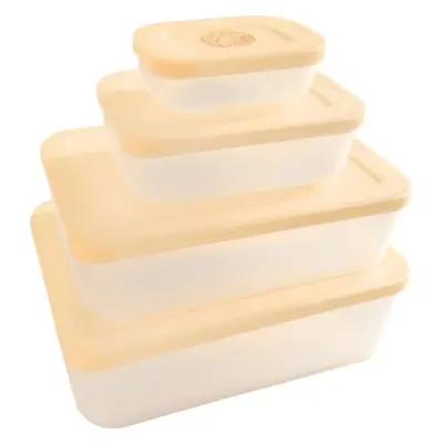 Bộ 4 Hộp Thực Phẩm Trữ Đông Inochi Hokkaido 290ml + 900ml + 2.5L + 3.6L