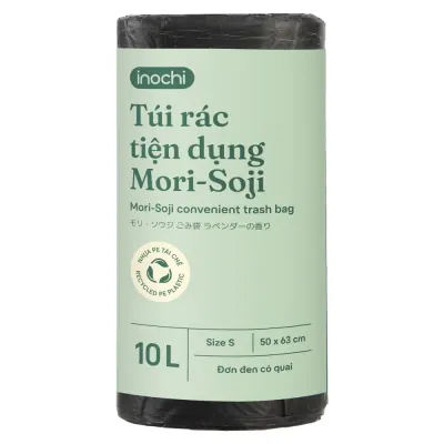 Túi Rác Mori Soji Đen Quai 10L-1 Cuộn