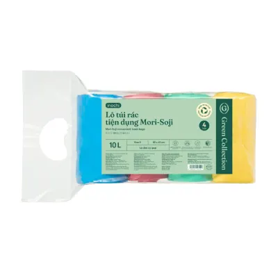 Lô 4 Túi Rác Màu Inochi Mori Soji 10L Size S