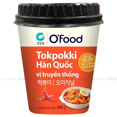 Bánh Gạo Tokpokki Vị Truyền Thống O'Food Ly 105g