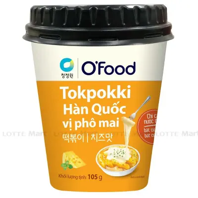 Bánh Gạo Tokpokki Hàn Quốc Vị Phô Mai O'Food Ly 105g