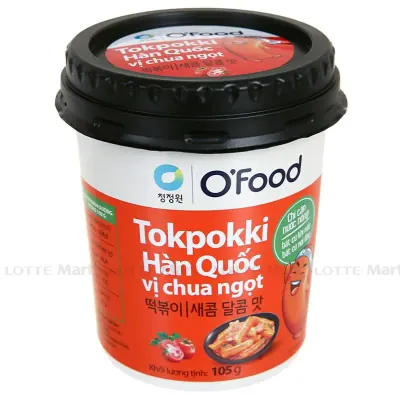 Bánh Gạo Tokpokki O'Food Vị Chua Ngọt Ly 105g