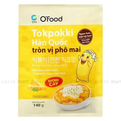 Bánh Gạo Tokpokki O'Food Vị Phô Mai Không Cay Gói 140g