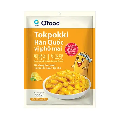 Bánh Gạo Tokpokki O'Food Vị Phô Mai Túi 300g