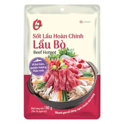 Sốt Lẩu Hoàn Chỉnh O'Food Lẩu Bò Gói 180g