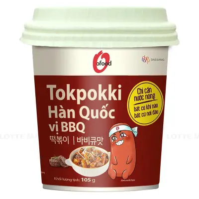 Tokpokki O'Food Vị BBQ Ly 105g