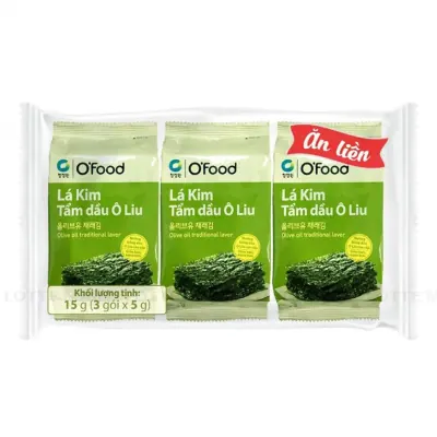 Lốc 9 Gói Lá Kim Tẩm Dầu Ô Liu O'Food 5g
