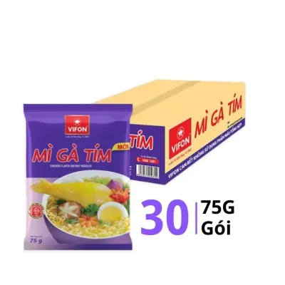 Thùng 30 Gói Mì Gà Tím Vifon 75g