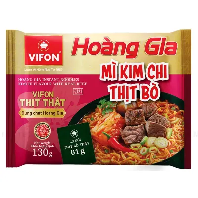 Mì Ăn Liền Vifon Hoàng Gia Vị Kim Chi Thịt Bò 130g