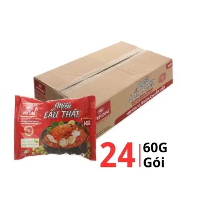 Thùng 24 Gói Miến Lẩu Thái Vifon 60g