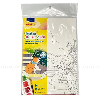 Túi 10 Tờ Tranh Tô Màu Nước Dạng Nén Thiên Long Colokit CPA-C006