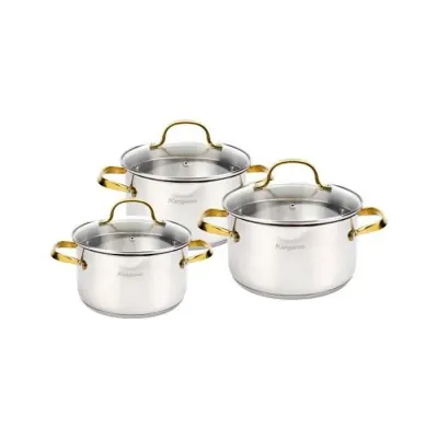 Bộ Nồi Inox 5 Lớp Đáy Kangaroo KG21P3S4