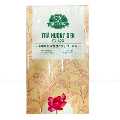 Trà Xanh Hoa Sen Túi Lọc Phúc Long Hộp 50g (25 Gói)