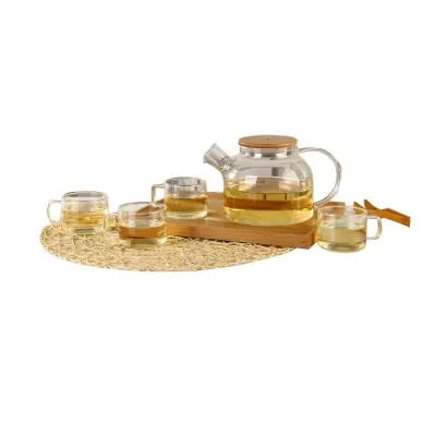 Bộ Bình Trà Thủy Tinh Deli 6 Món