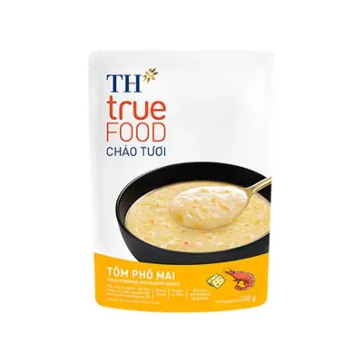 Cháo Tươi TH True Food Tôm Phô Mai Gói 240g