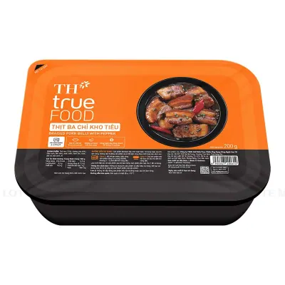 Thịt Ba Chỉ Kho Tiêu TH True Food 200g