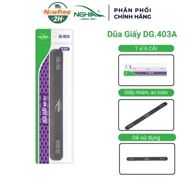 Dũa Giấy Kềm Nghĩa DG.403A Đen (6 Chiếc/ Vỉ)