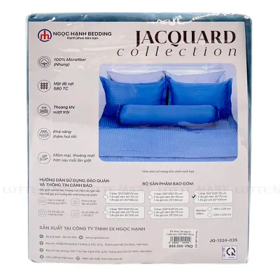 Bộ Drap Ngọc Hạnh Bedding Jacquard Collection 160x200x25cm (Giao Mẫu Ngẫu Nhiên)