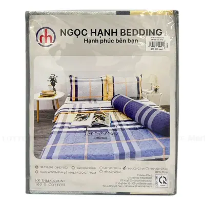 Bộ Drap Cotton Ngọc Hạnh Bedding 160 x 200 x 27cm