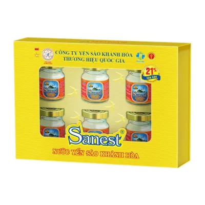 Yến Sào 21% Sanest Hộp 6 Lọ x 70ml