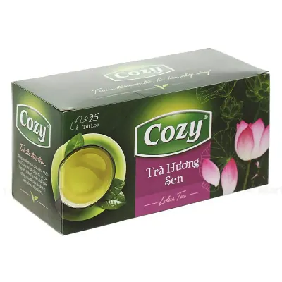 Trà Túi Lọc Cozy Hương Sen Hộp 25 Gói x 2g