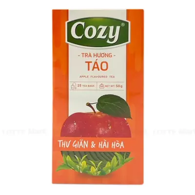Trà Túi Lọc Cozy Hương Táo Hộp 25 Gói x 2g