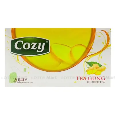 Trà Túi Lọc Cozy Hương Gừng Hộp 20 Gói x 2g