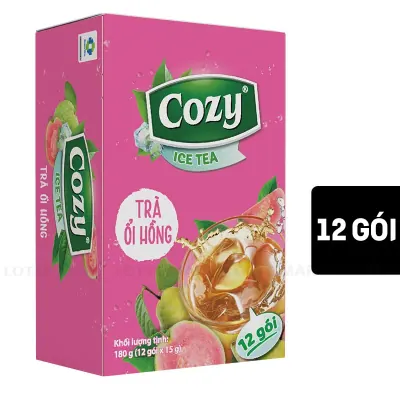 Trà Hòa Tan Cozy Ice Tea Vị Ổi Hồng 12 Gói x 15g