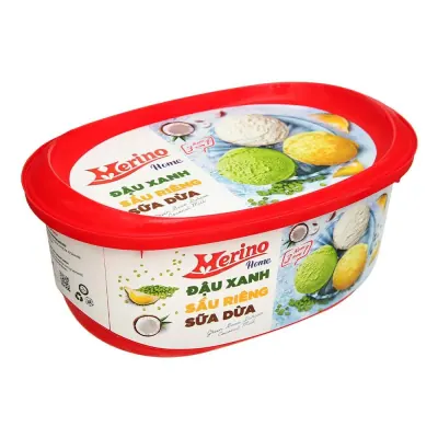 Kem Hộp Merino 3in1 Đậu Xanh Sầu Riêng Sữa Dừa 465g