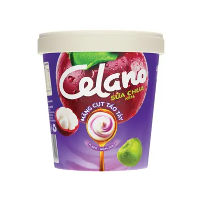 Sữa Chua Kem Tiệt Trùng Celano Măng Cụt Táo Tây 460ml