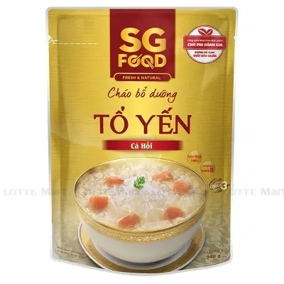 Cháo Dinh Dưỡng Ăn Liền Sài Gòn Vị Tổ Yến, Cá Hồi Sgfood 240g