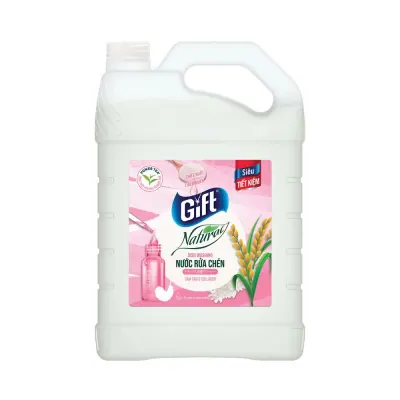 Nước Rửa Chén Gift Natural Cám Gạo & Collagen 3.8kg