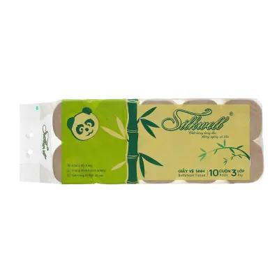 Giấy Vệ Sinh Tre 3 Lớp 10 Cuộn Silkwell