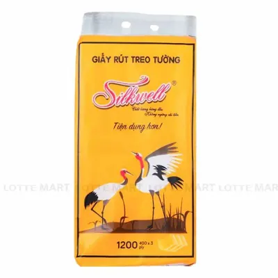 Khăn Giấy Rút Treo Tường Silkwell 2 Lớp Túi 350 Tờ