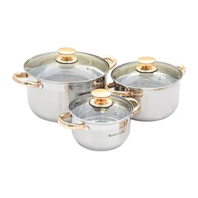 Bộ Nồi Inox 5 Đáy Sunhouse SH781 (Bạc)
