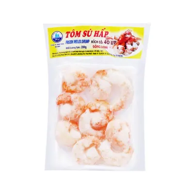 Tôm Sú Hấp Đông Lạnh 40-Up An Vĩnh Gói 200g