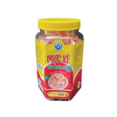 Mực Xé Hấp Nước Dừa Ăn Liền An Vĩnh Hũ 100g