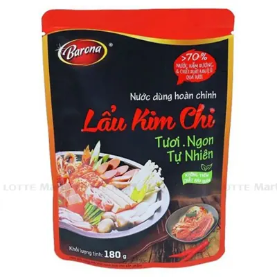 Nước Dùng Hoàn Chỉnh Barona Lẩu Kim Chi Túi 180g