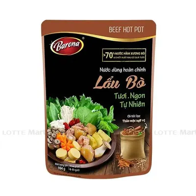 Nước Dùng Hoàn Chỉnh Barona Lẩu Bò 164g